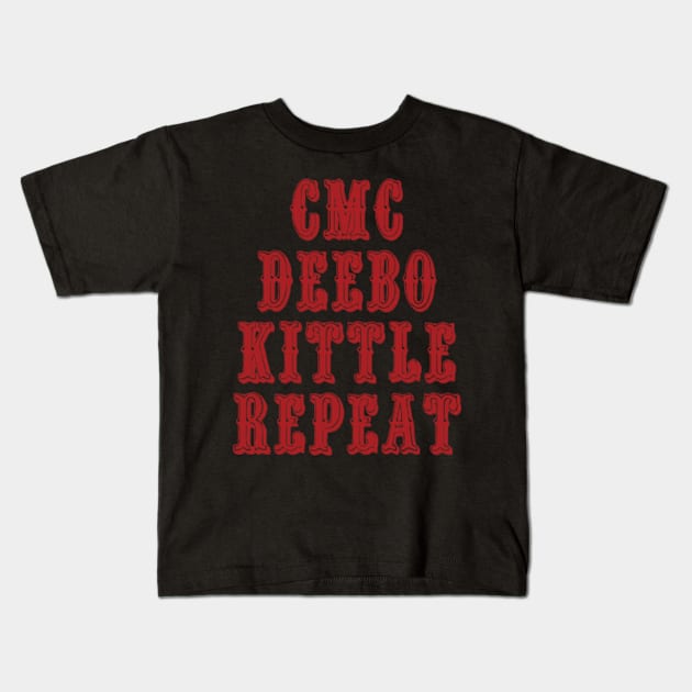 CMC Deebo Kittle Repeat Kids T-Shirt by halfzero